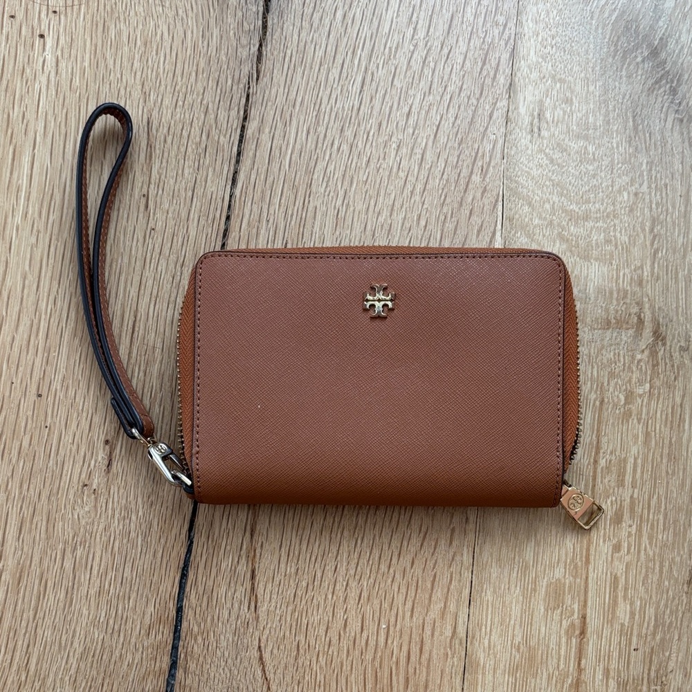 Tory Burch Tan Wristlet Wallet